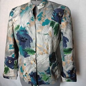 Coldwater Creek Size 10 Blazer -Great For Office Zipper Pockets, Gunmetal Bronze